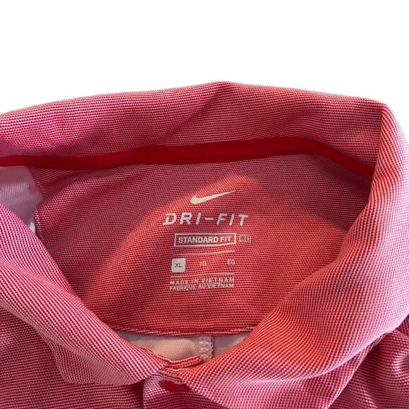 Nike Men's Dri-Fit Standard Fit Pink Polo Shirt Size XL - Picture 6 of 6